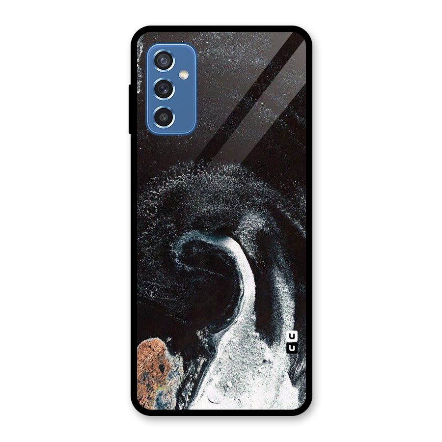 Sea Ice Space Art Glass Back Case for Galaxy M52 5G