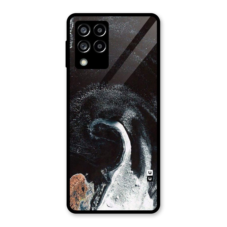 Sea Ice Space Art Glass Back Case for Galaxy M53 5G