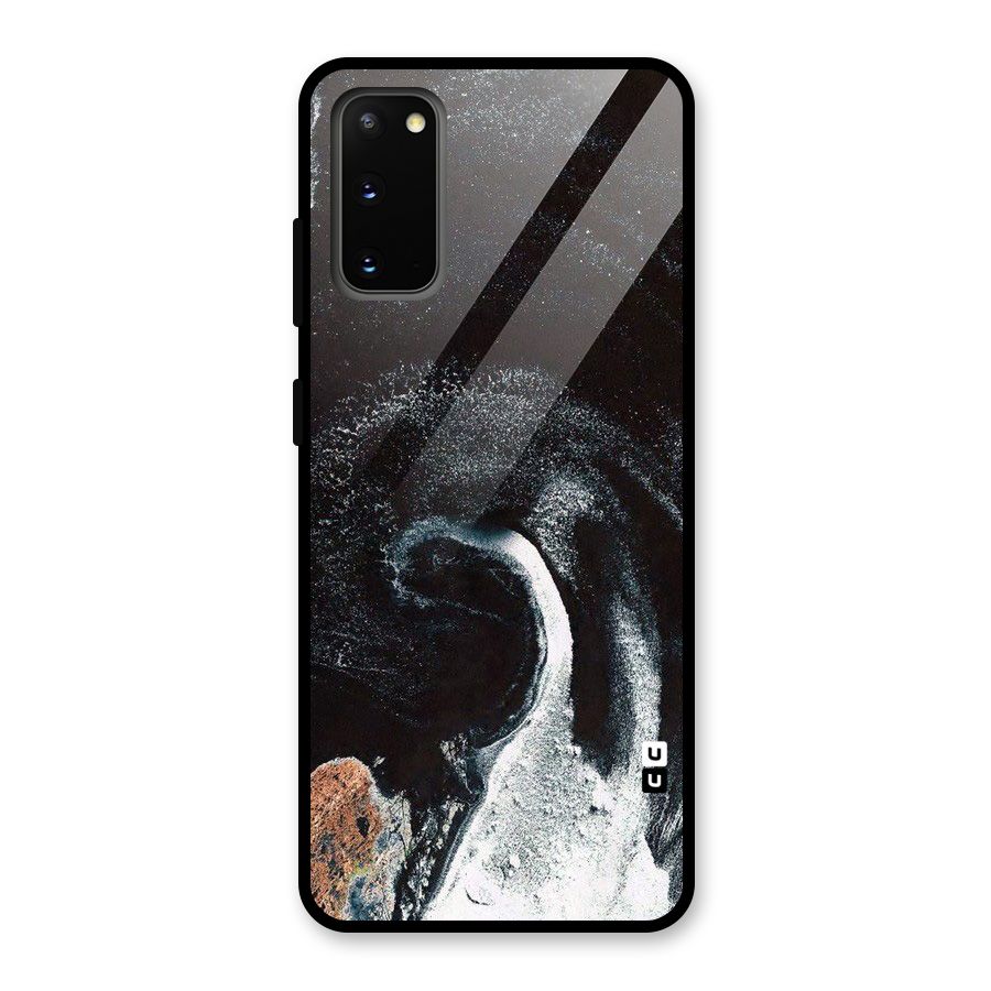 Sea Ice Space Art Glass Back Case for Galaxy S20