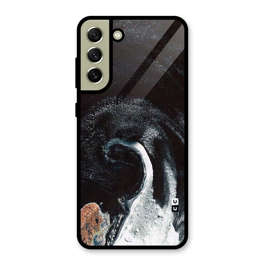 Sea Ice Space Art Glass Back Case for Galaxy S21 FE 5G