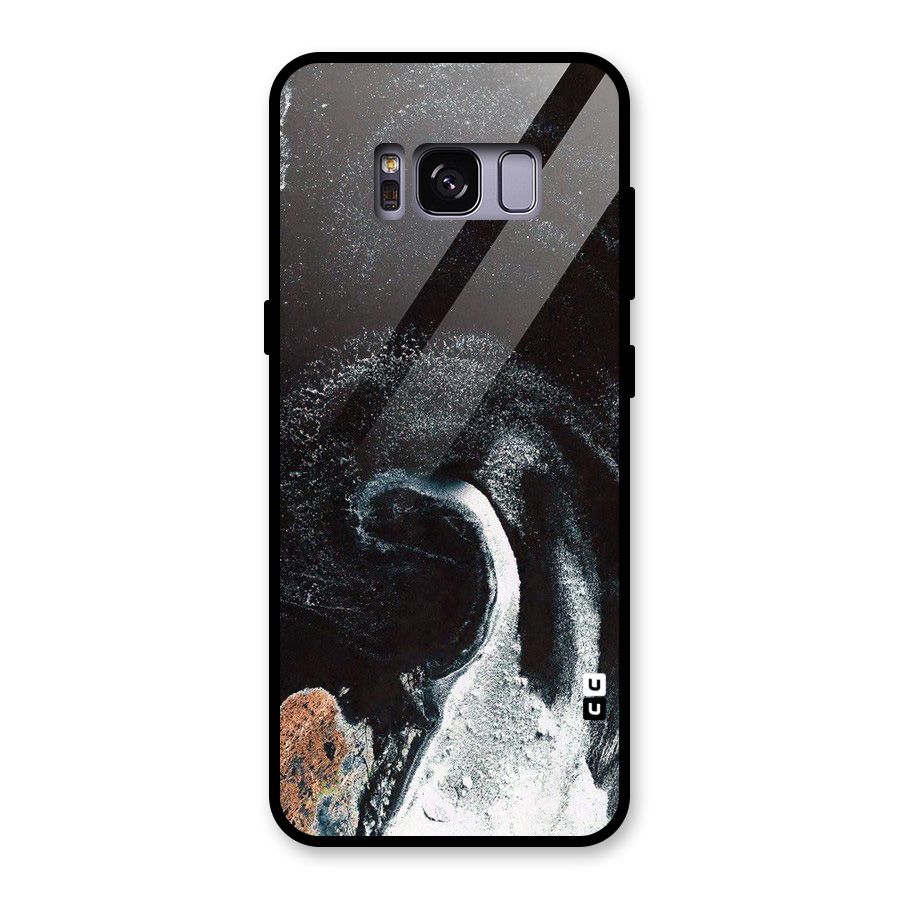 Sea Ice Space Art Glass Back Case for Galaxy S8