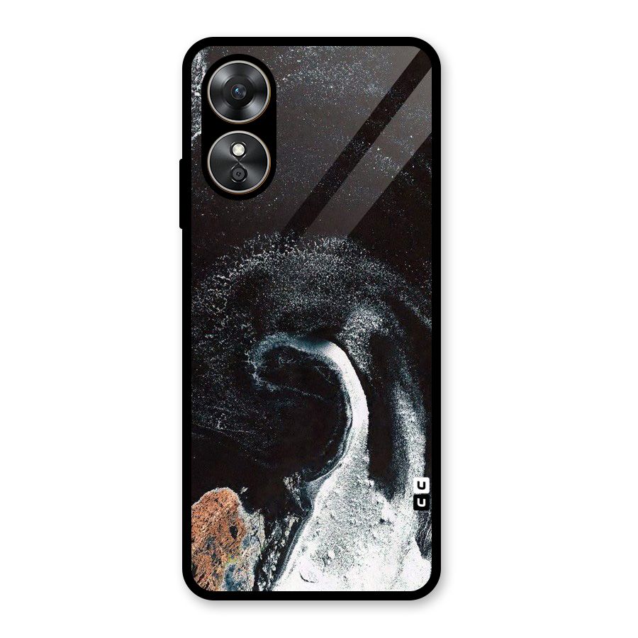 Sea Ice Space Art Glass Back Case for Oppo A17