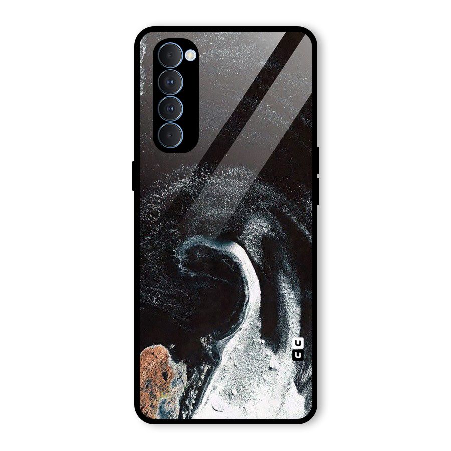 Sea Ice Space Art Glass Back Case for Oppo Reno4 Pro
