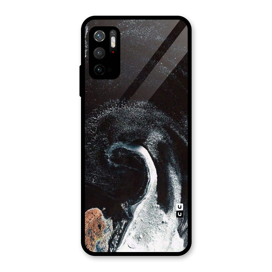 Sea Ice Space Art Glass Back Case for Poco M3 Pro 5G