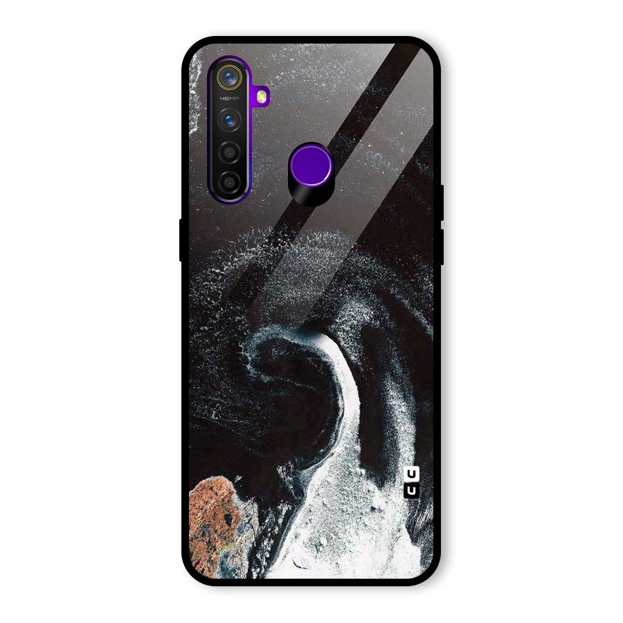 Sea Ice Space Art Glass Back Case for Realme 5 Pro