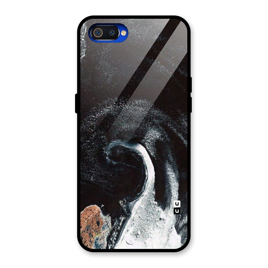 Sea Ice Space Art Glass Back Case for Realme C2