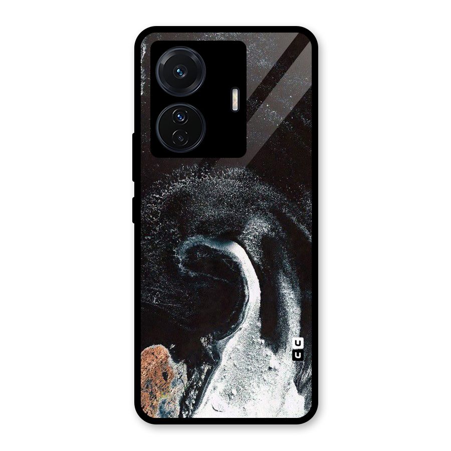 Sea Ice Space Art Glass Back Case for Vivo T1 Pro