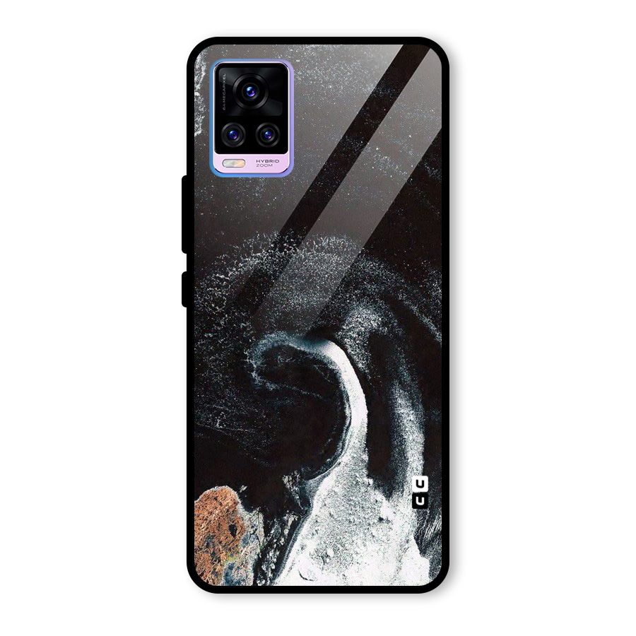 Sea Ice Space Art Glass Back Case for Vivo V20 Pro