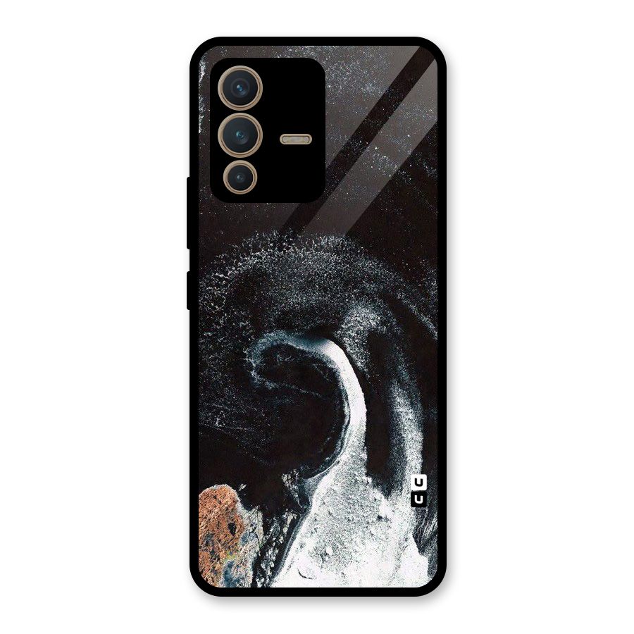 Sea Ice Space Art Glass Back Case for Vivo V23 5G