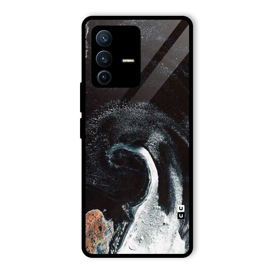 Sea Ice Space Art Glass Back Case for Vivo V23 Pro
