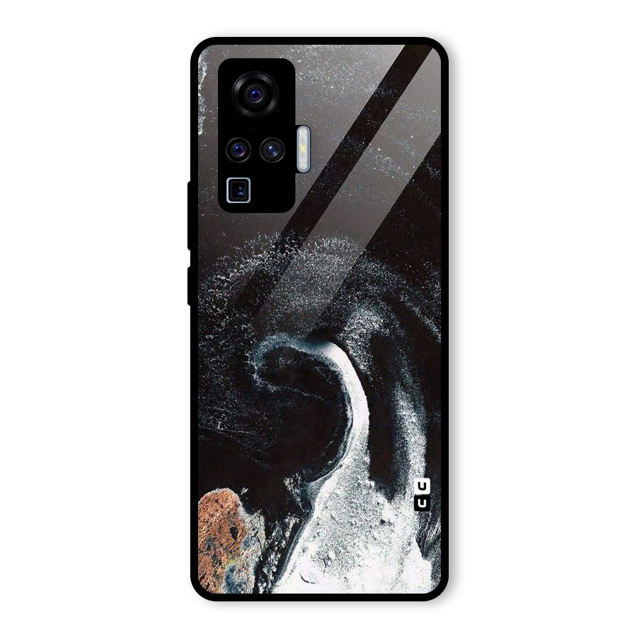 Sea Ice Space Art Glass Back Case for Vivo X50 Pro