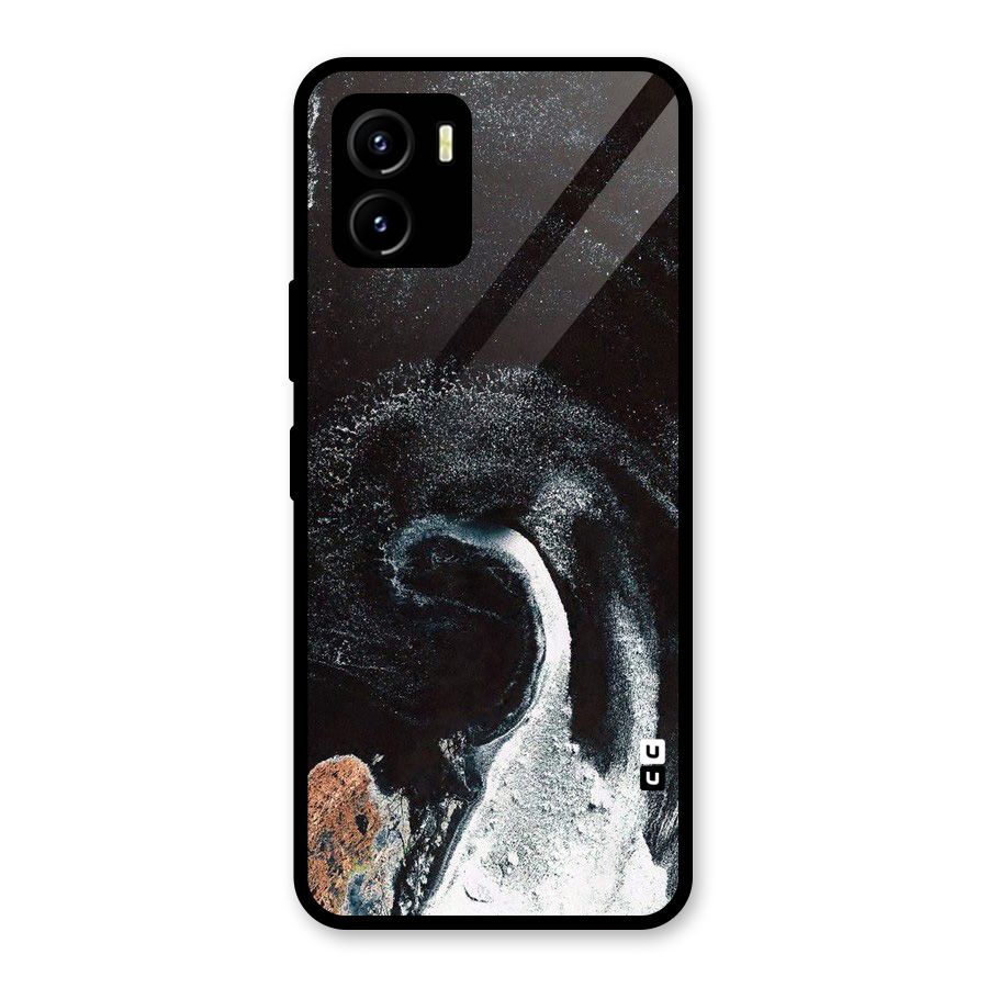 Sea Ice Space Art Glass Back Case for Vivo Y15s