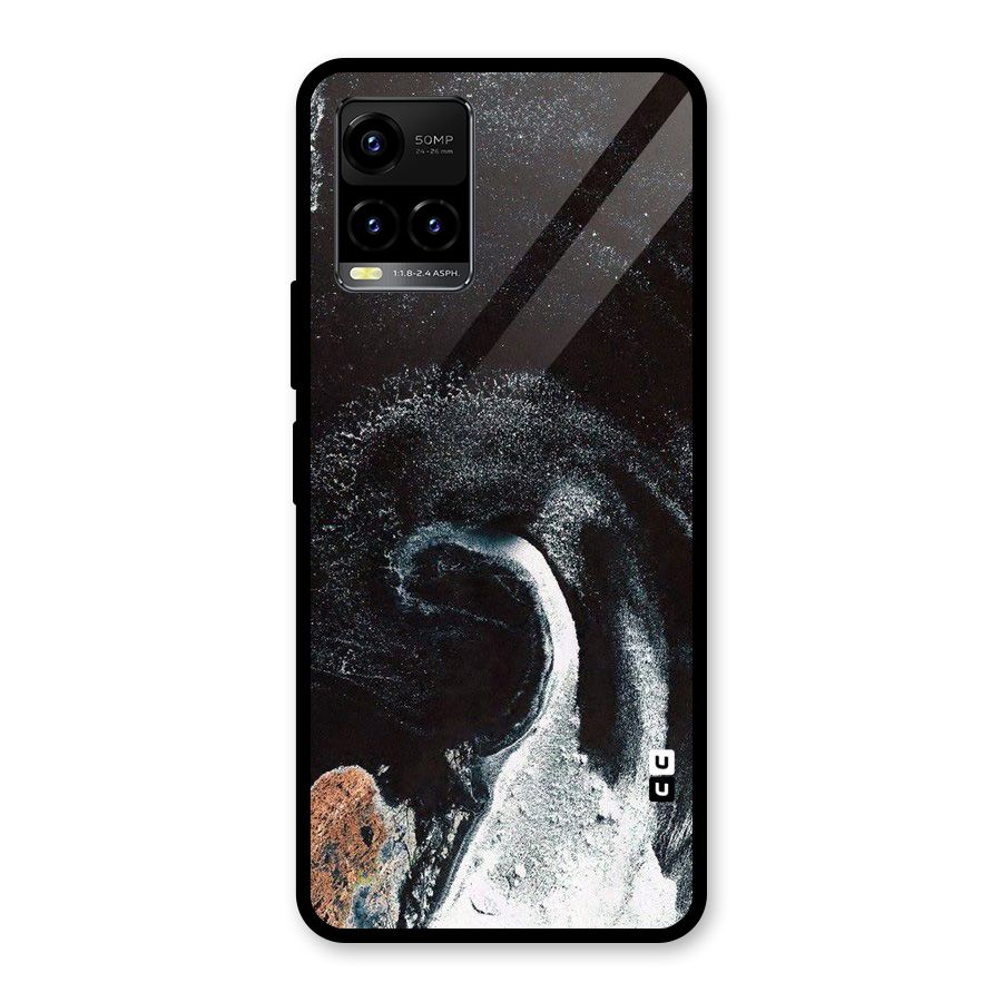 Sea Ice Space Art Glass Back Case for Vivo Y21T