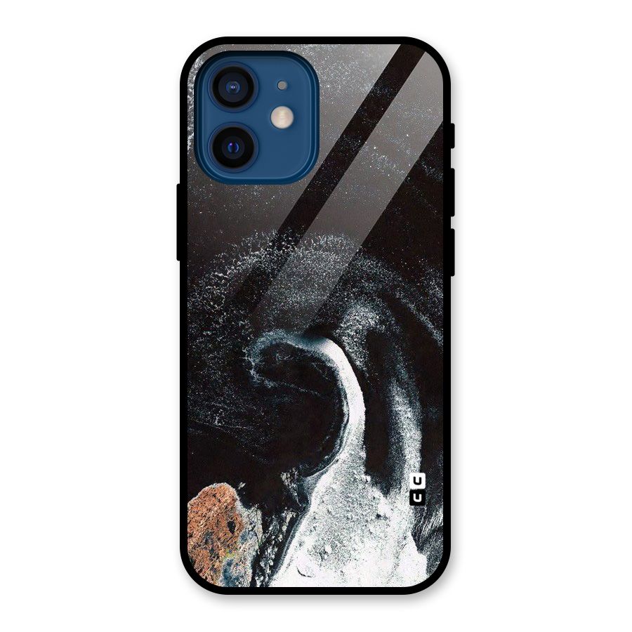 Sea Ice Space Art Glass Back Case for iPhone 12 Mini