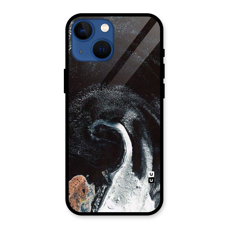 Sea Ice Space Art Glass Back Case for iPhone 13 Mini