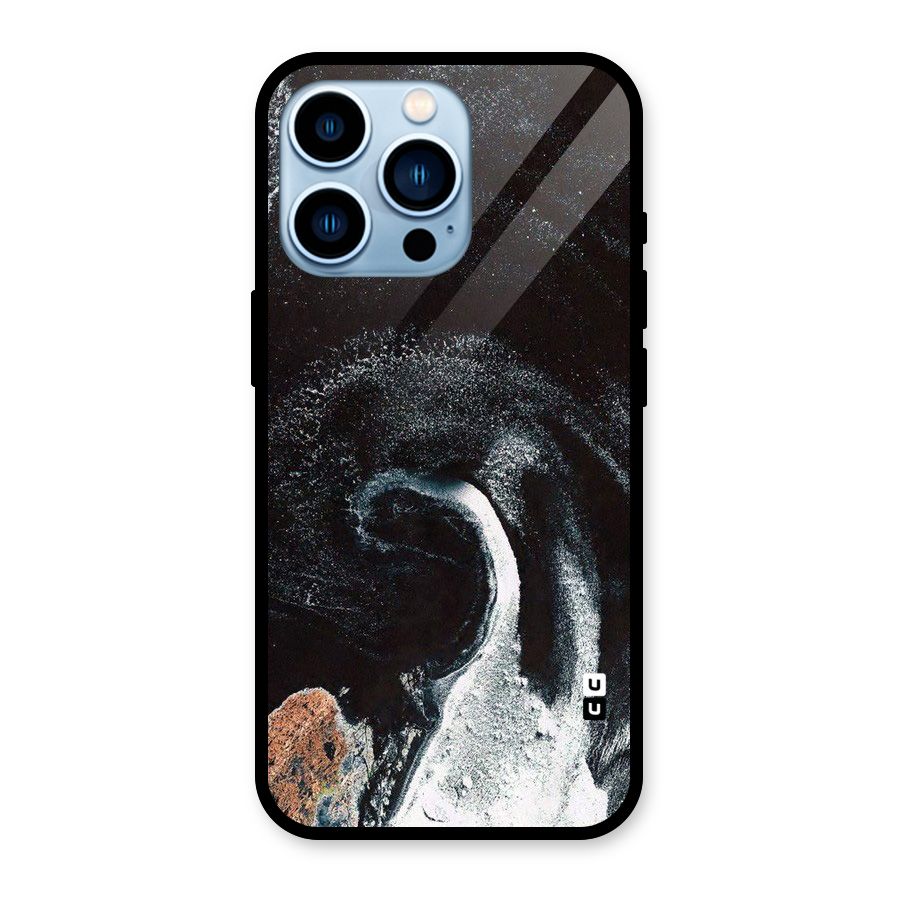 Sea Ice Space Art Glass Back Case for iPhone 13 Pro