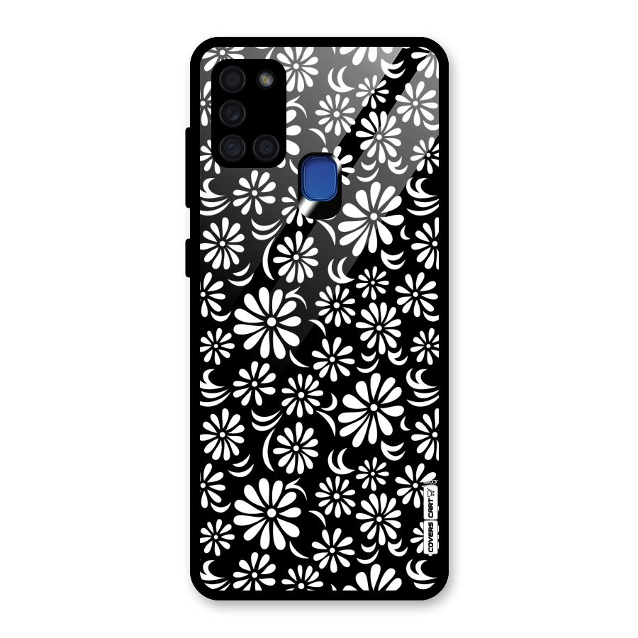 Sea Shell Abstract Art Glass Back Case for Galaxy A21s