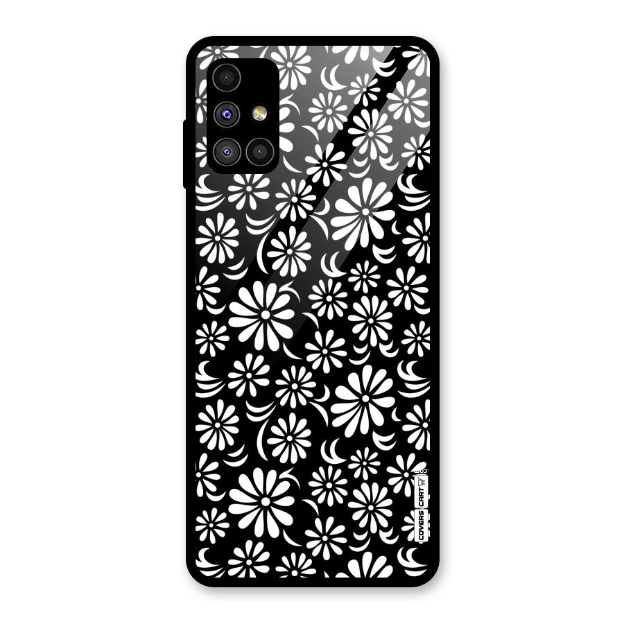 Sea Shell Abstract Art Glass Back Case for Galaxy M51