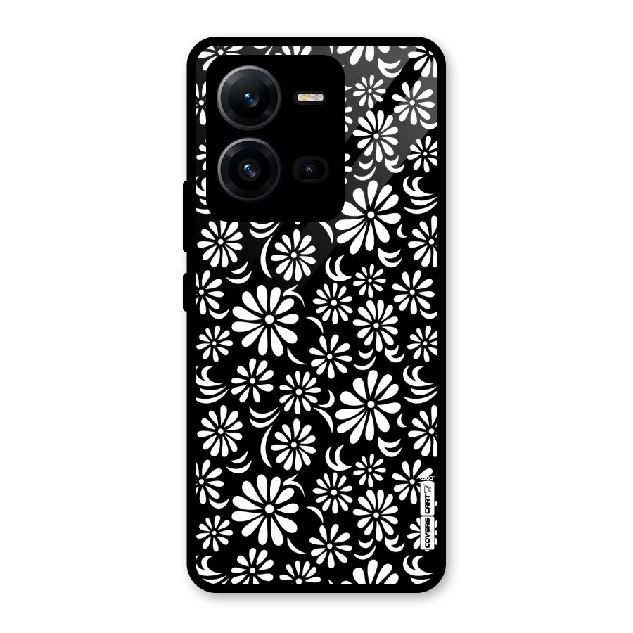 Sea Shell Abstract Art Glass Back Case for Vivo V25