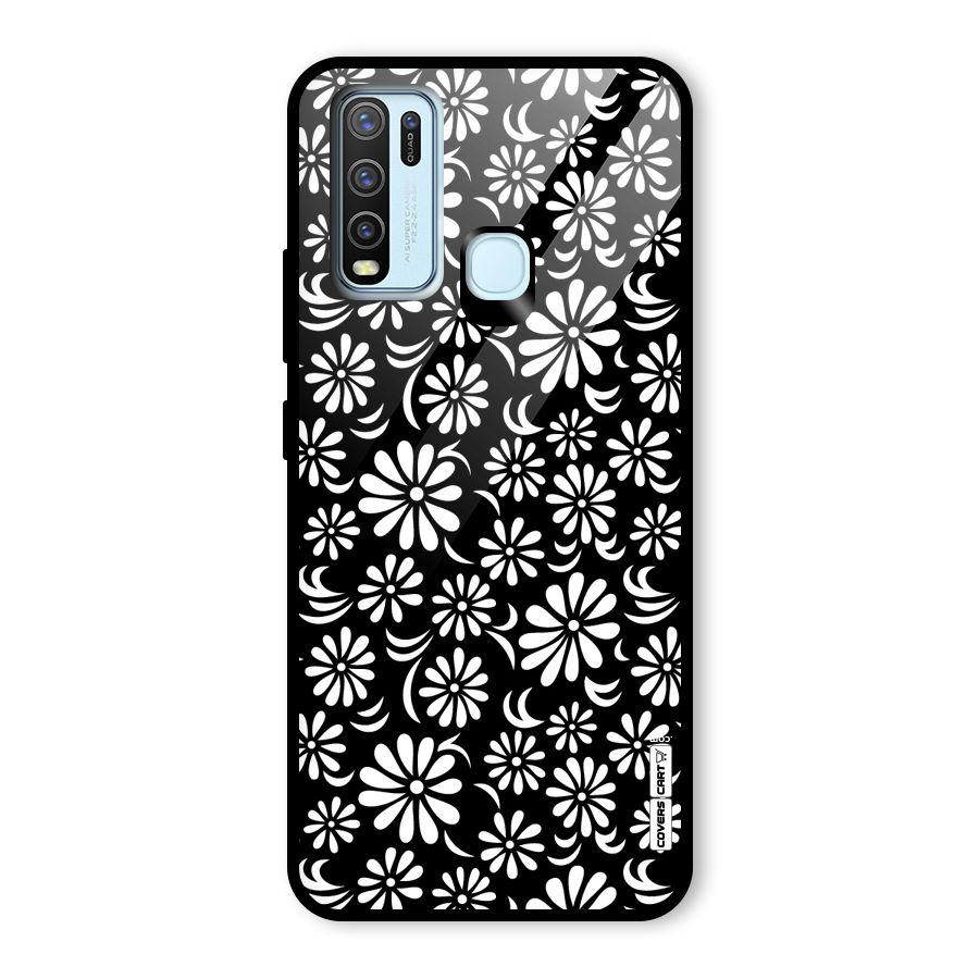 Sea Shell Abstract Art Glass Back Case for Vivo Y30