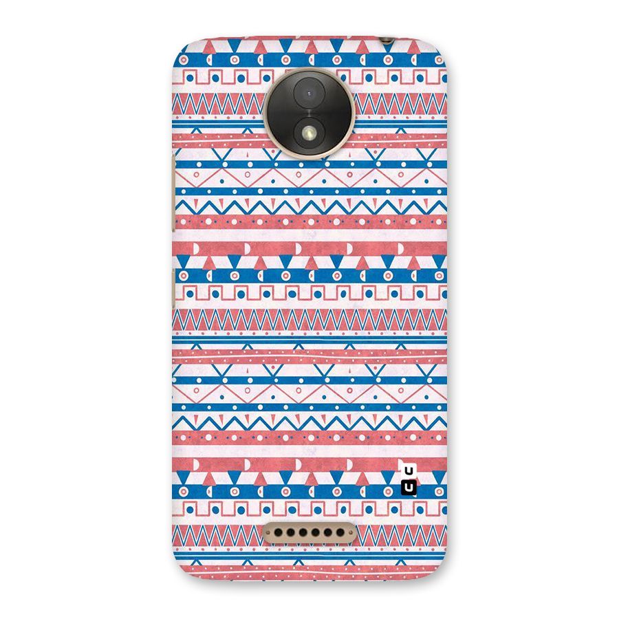 Seamless Ethnic Pattern Back Case for Moto C Plus