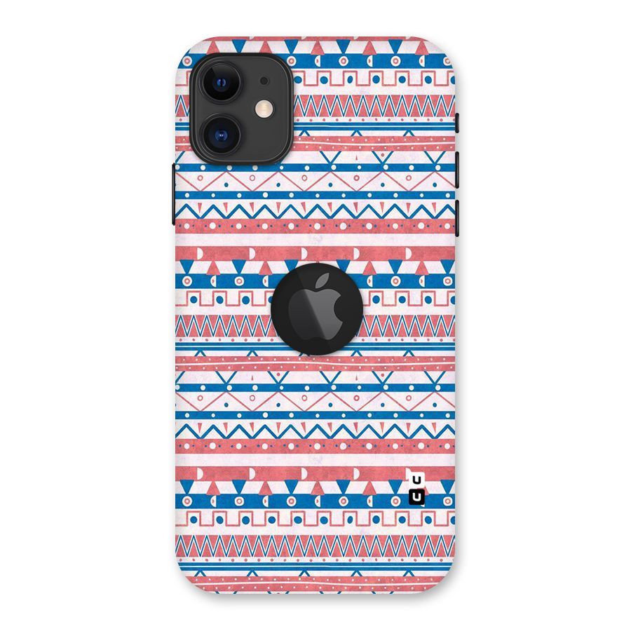 Seamless Ethnic Pattern Back Case for iPhone 11 Logo Cut