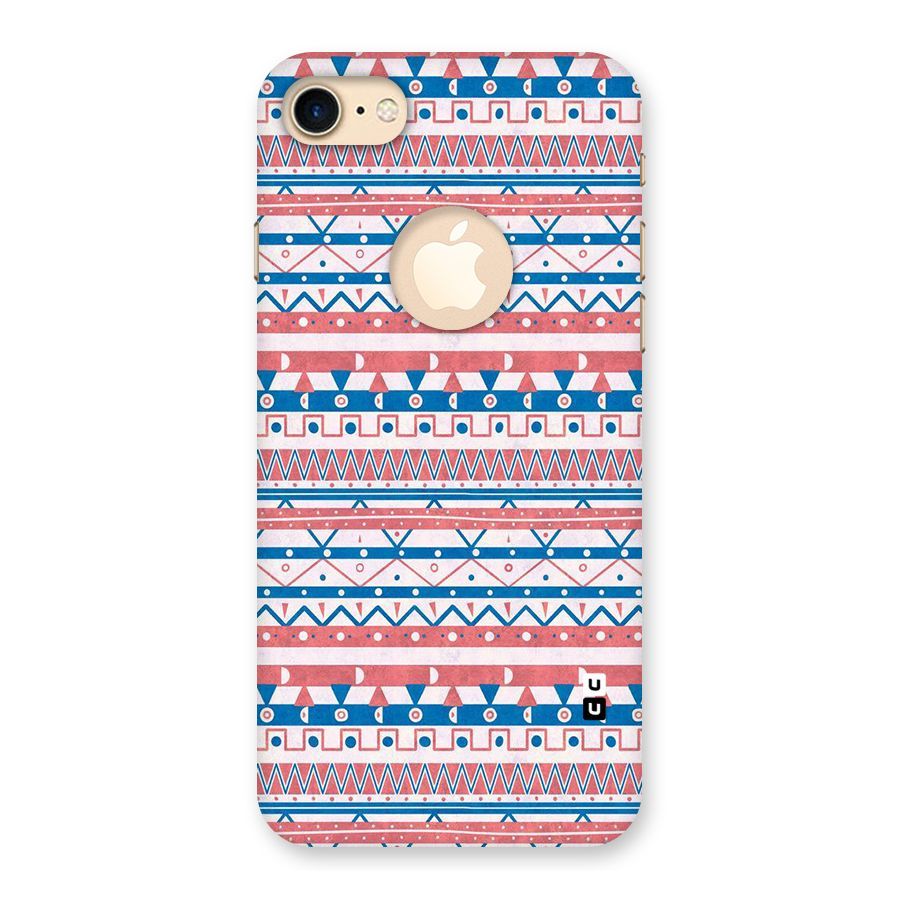 Seamless Ethnic Pattern Back Case for iPhone 7 Logo Cut