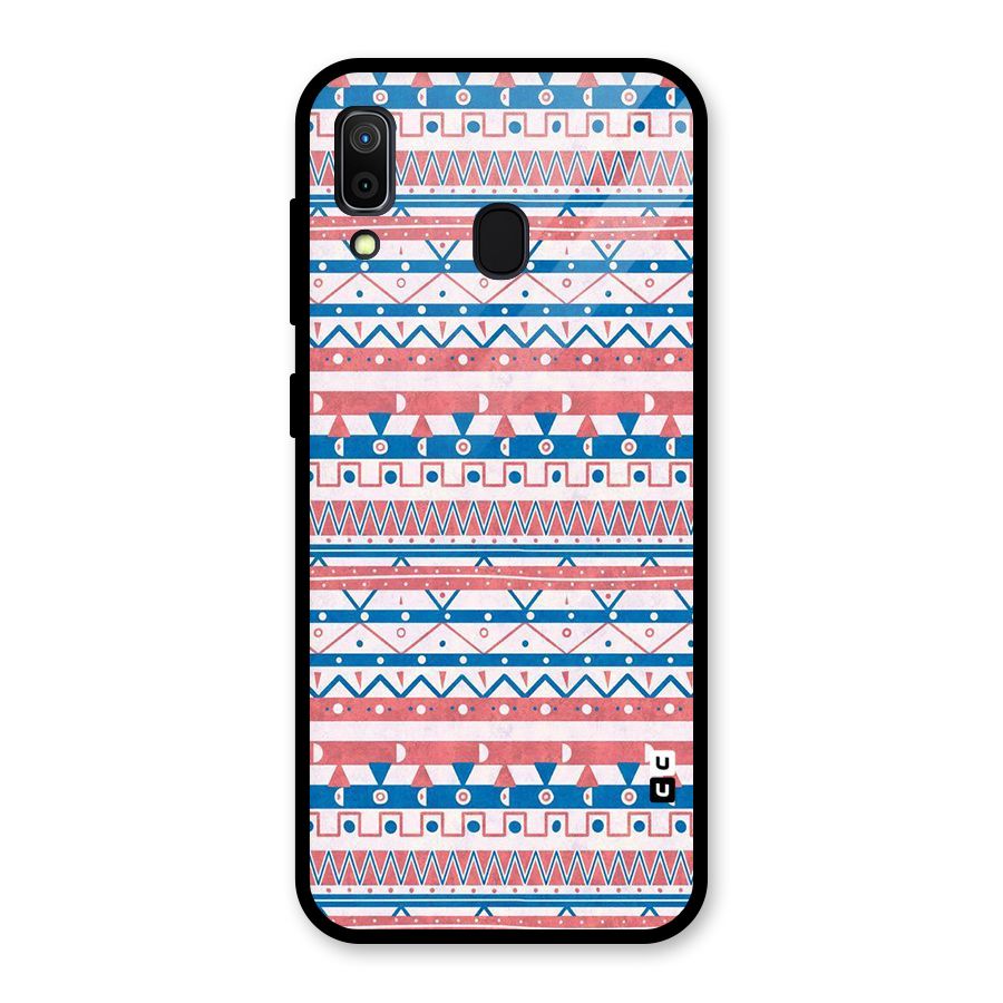 Seamless Ethnic Pattern Glass Back Case for Galaxy A30
