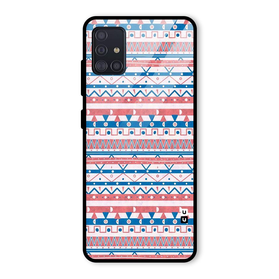 Seamless Ethnic Pattern Glass Back Case for Galaxy A51