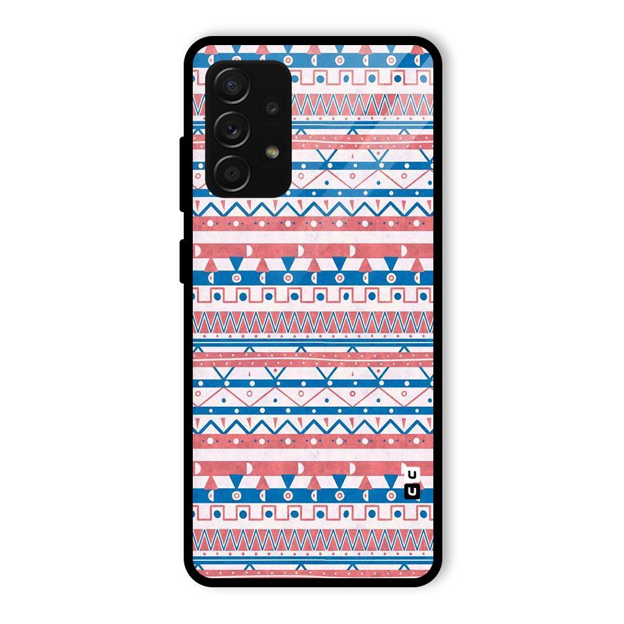 Seamless Ethnic Pattern Glass Back Case for Galaxy A53 5G