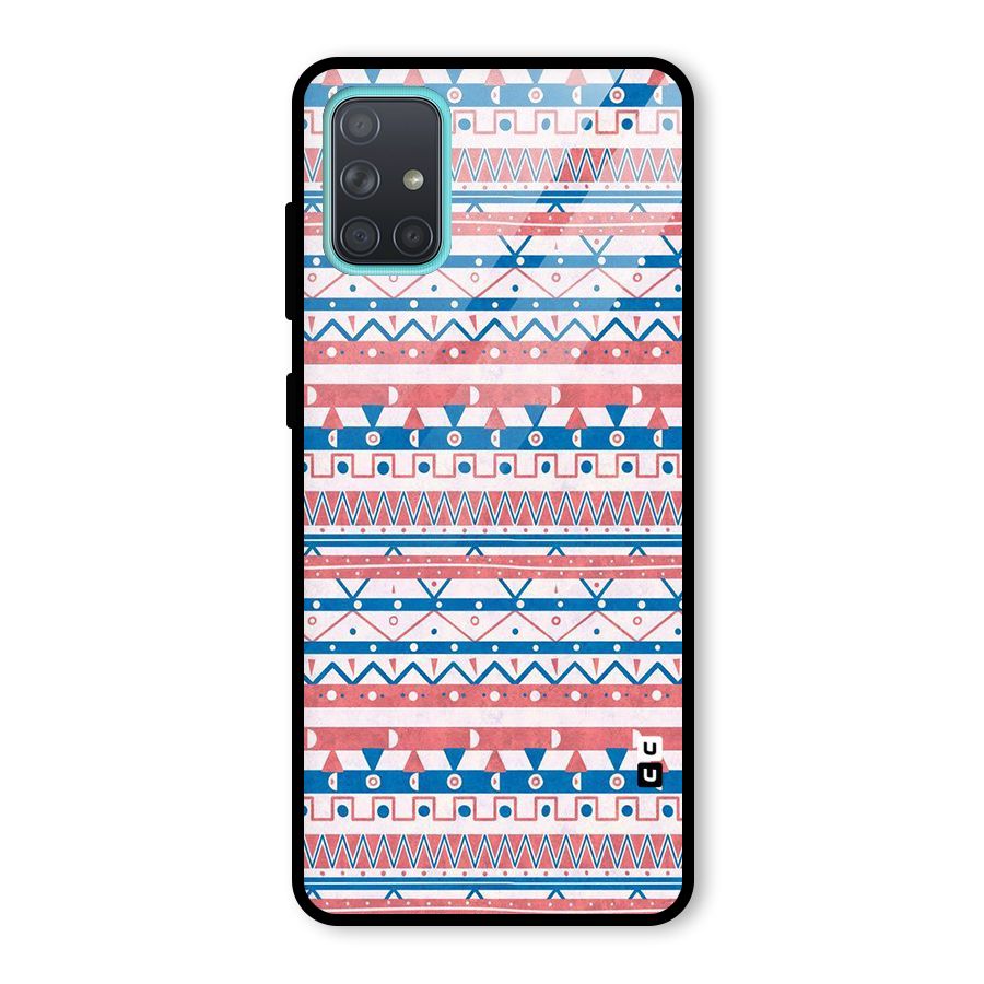 Seamless Ethnic Pattern Glass Back Case for Galaxy A71