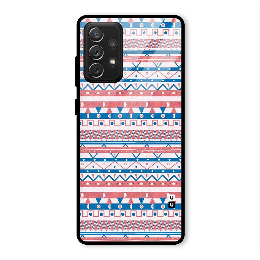 Seamless Ethnic Pattern Glass Back Case for Galaxy A72