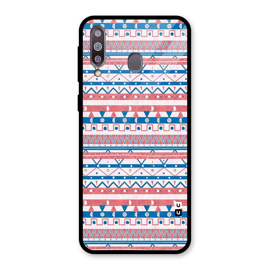 Seamless Ethnic Pattern Glass Back Case for Galaxy M30