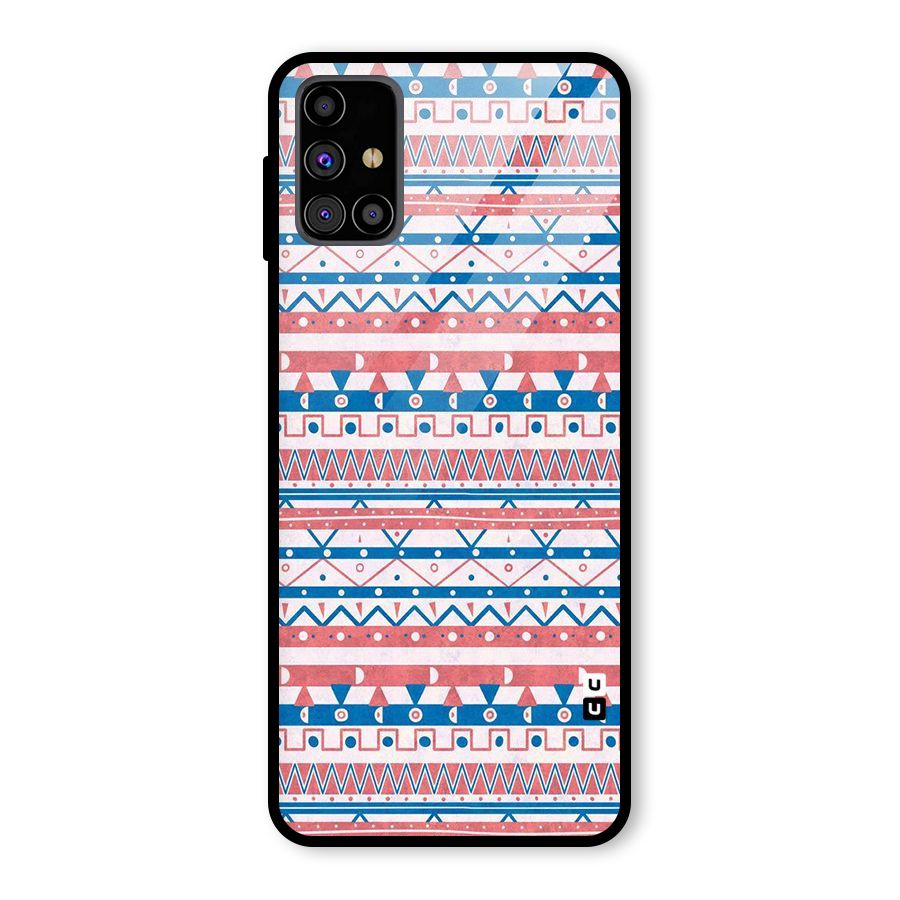 Seamless Ethnic Pattern Glass Back Case for Galaxy M31s