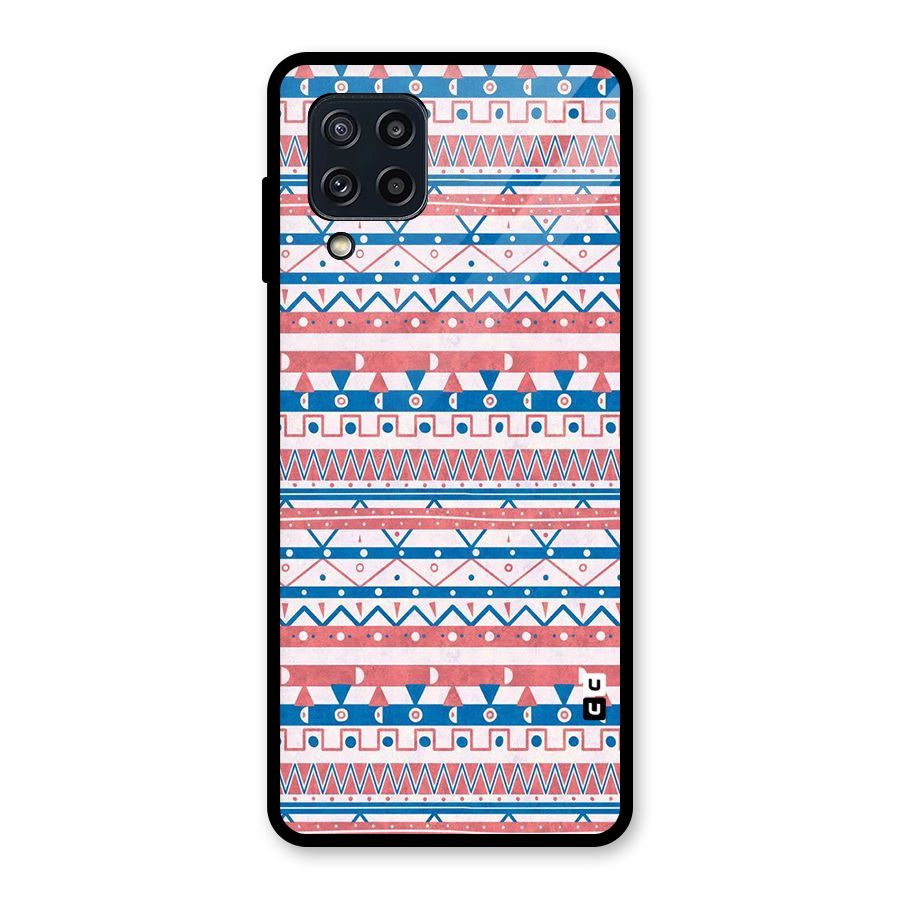 Seamless Ethnic Pattern Glass Back Case for Galaxy M32