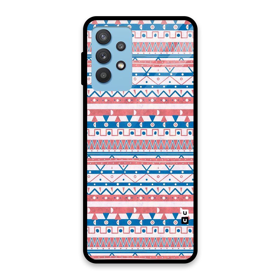 Seamless Ethnic Pattern Glass Back Case for Galaxy M32 5G
