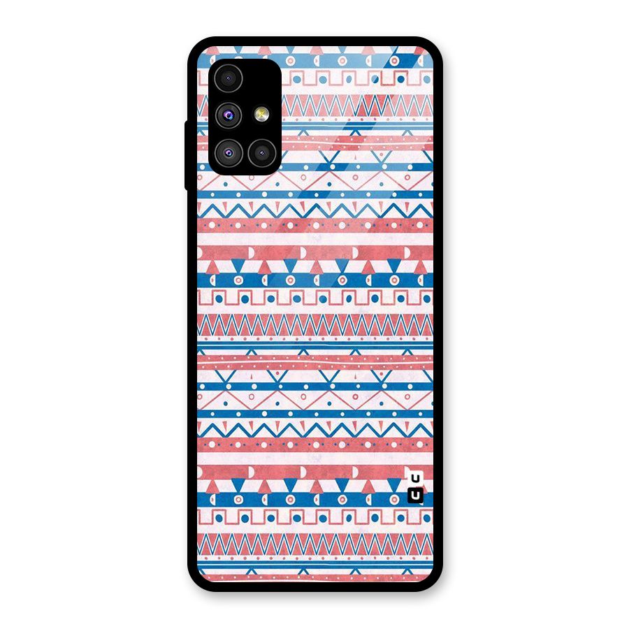 Seamless Ethnic Pattern Glass Back Case for Galaxy M51
