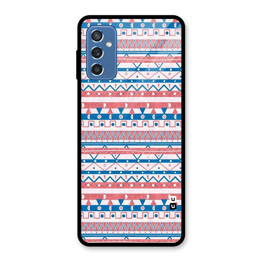 Seamless Ethnic Pattern Glass Back Case for Galaxy M52 5G