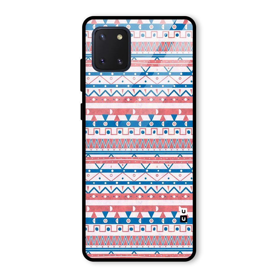 Seamless Ethnic Pattern Glass Back Case for Galaxy Note 10 Lite