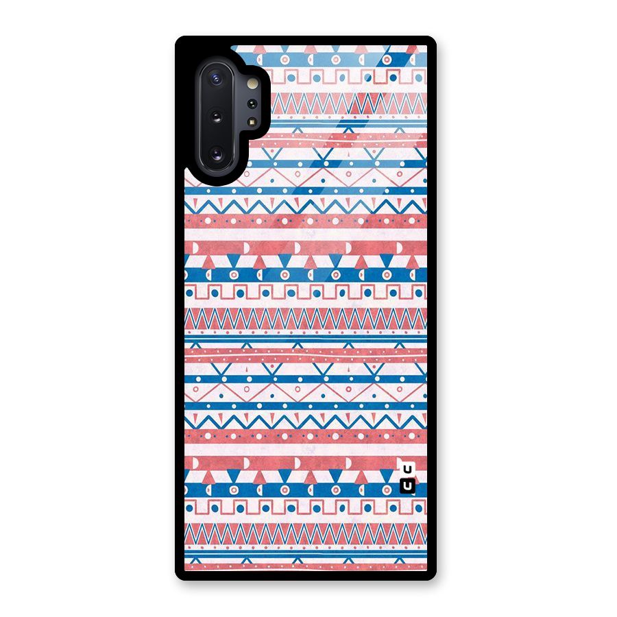 Seamless Ethnic Pattern Glass Back Case for Galaxy Note 10 Plus