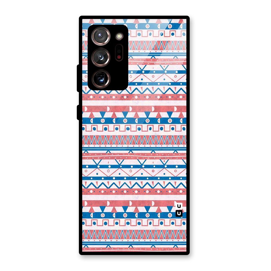 Seamless Ethnic Pattern Glass Back Case for Galaxy Note 20 Ultra