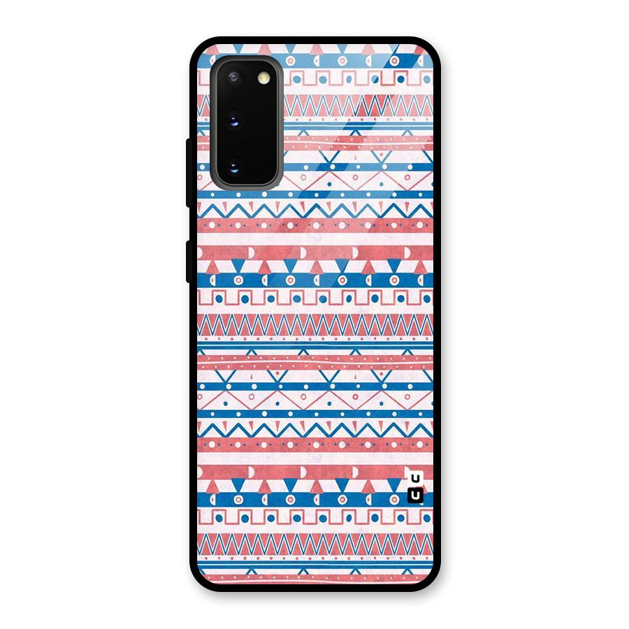 Seamless Ethnic Pattern Glass Back Case for Galaxy S20