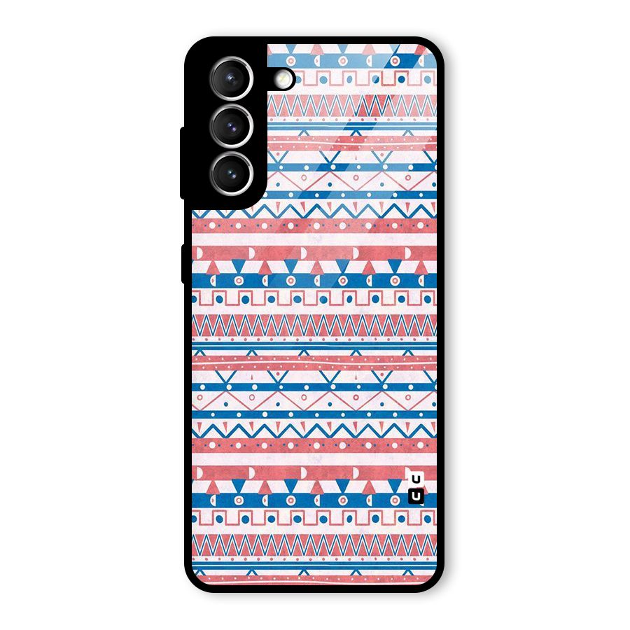Seamless Ethnic Pattern Glass Back Case for Galaxy S21 5G