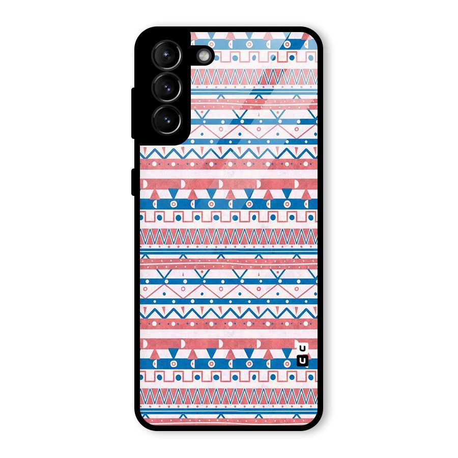 Seamless Ethnic Pattern Glass Back Case for Galaxy S21 Plus