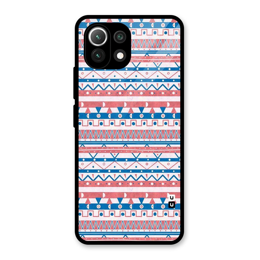 Seamless Ethnic Pattern Glass Back Case for Mi 11 Lite