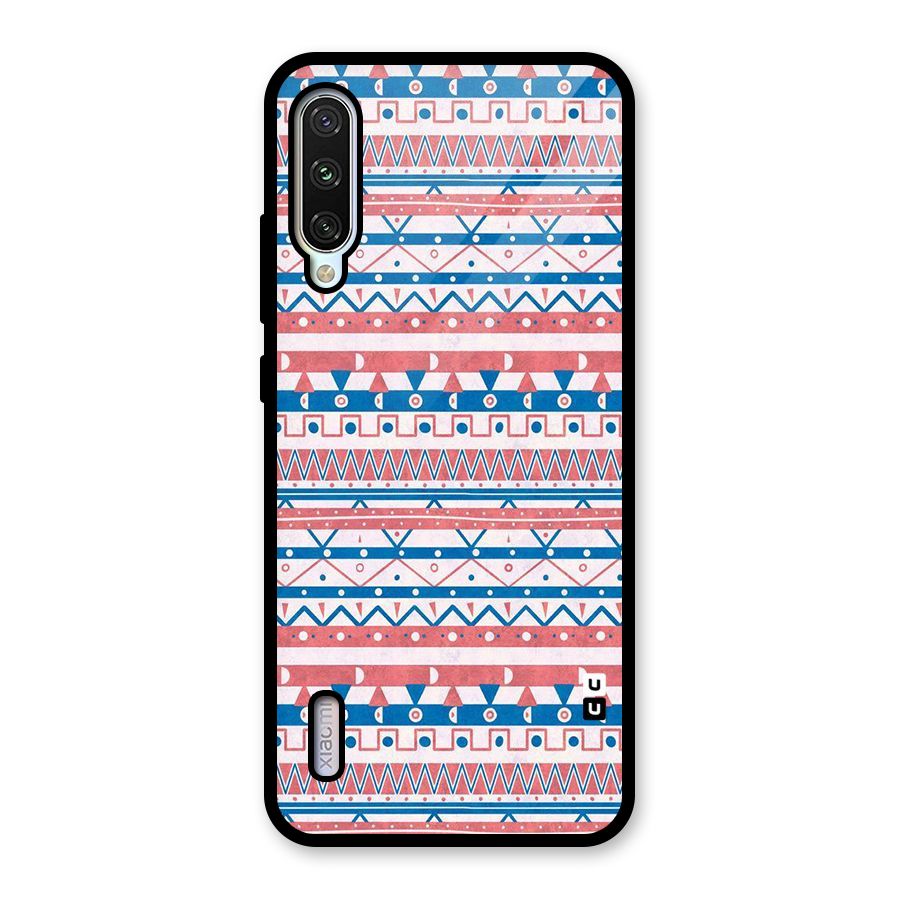 Seamless Ethnic Pattern Glass Back Case for Mi A3