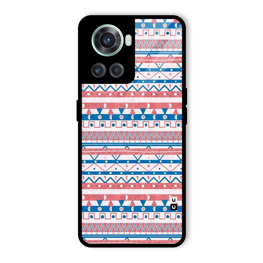 Seamless Ethnic Pattern Glass Back Case for OnePlus 10R