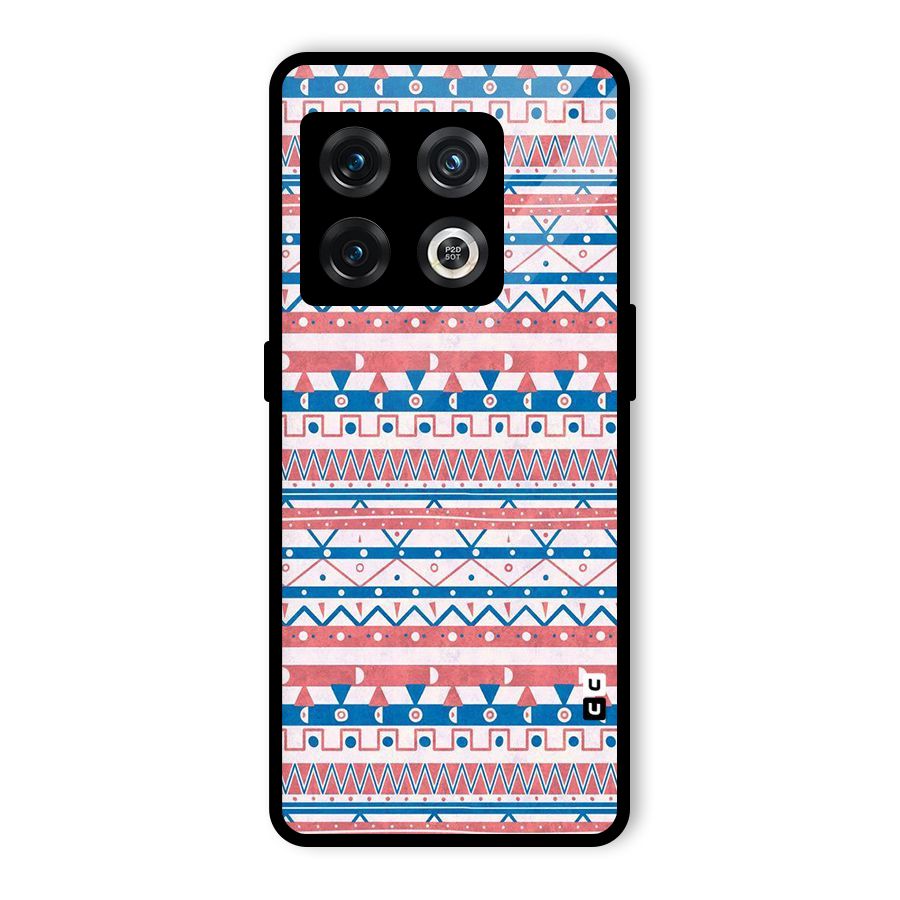 Seamless Ethnic Pattern Glass Back Case for OnePlus 10 Pro 5G