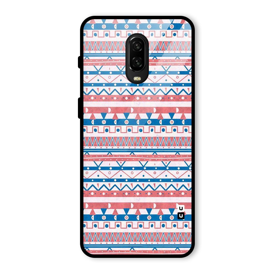 Seamless Ethnic Pattern Glass Back Case for OnePlus 6T