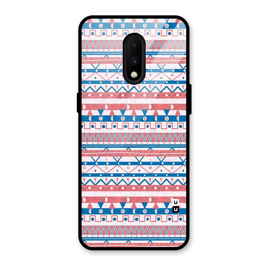 Seamless Ethnic Pattern Glass Back Case for OnePlus 7